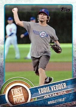 2015 Topps Baseball Eddie Vedder Baseball Card - Pearl Jam