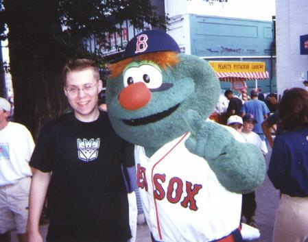 Chuck with Wally the Green Monster