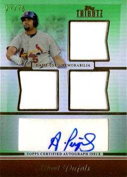 Albert Pujols Authentic Autographed Jersey Card