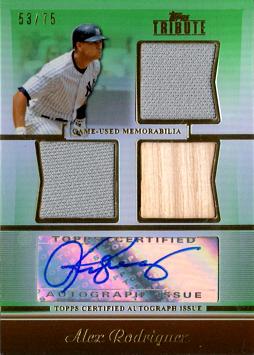 Alex Rodriguez Autograph Jersey / Bat Card