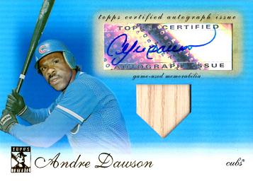 Andre Dawson Authentic Autographed Bat Card