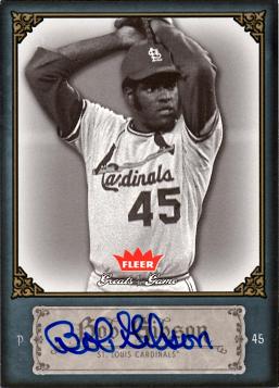 Bob Gibson Certified Autograph Card