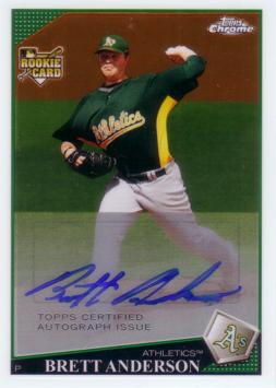 Brett Anderson Authentic Autograph Rookie Card