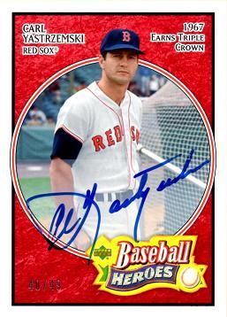 Carl Yastrzemski Authentic Autograph Card
