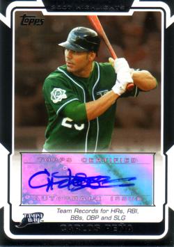 Carlos Pena Authentic Autograph Card