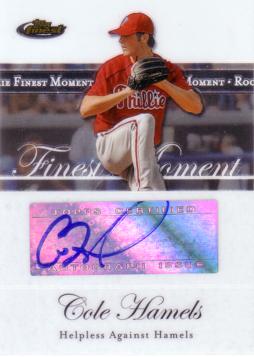 Cole Hamels Authentic Autograph Card
