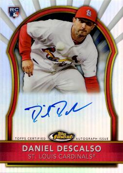2011 Topps Finest Refractor Daniel Descalso Autograph Baseball Rookie Card