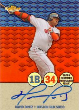 2005 Topps Finest Refractor David Ortiz Autograph Baseball Card