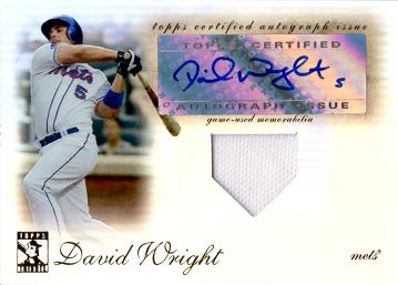 David Wright Authentic Autograph Jersey Card
