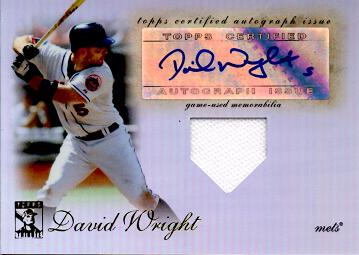 David Wright Authentic Autograph Jersey Card