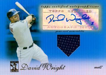 David Wright Authentic Autograph Jersey Card
