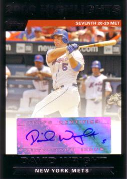 David Wright Authentic Autograph Card