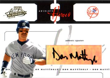 Don Mattingly Authentic Autograph Card