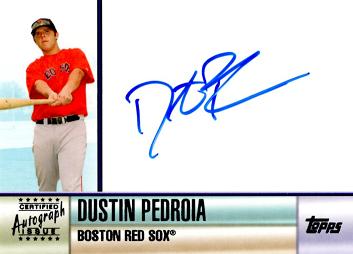 2005 Topps Dustin Pedroia Certified Autograph Baseball Card