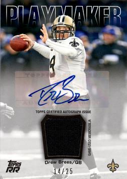 Drew Brees Autograph Jersey Card