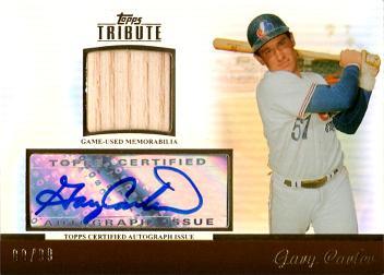 Gary Carter Autographed Bat Card