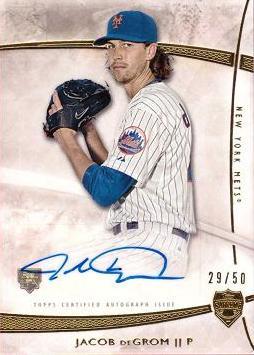 2014 Topps Supreme Jacob deGrom Autograph Baseball Rookie Card