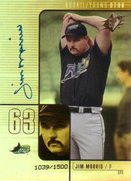 Jim Morris Authentic Autograph Baseball Card