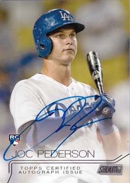 2015 Topps Stadium Club Baseball Joc Pederson Autograph Rookie Card