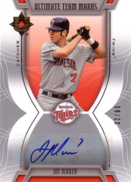 Joe Mauer Authentic Autograph Card