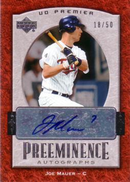 Joe Mauer Authentic Autograph Card