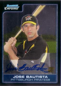 Jose Bautista Certified Autograph Card