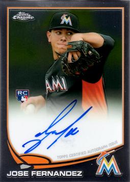 2013 Topps Chrome Jose Fernandez Certified Autograph Rookie Card