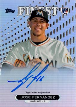 2013 Topps Finest Refractor Jose Fernandez Autograph Baseball Rookie Card