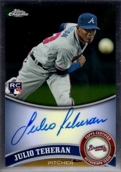 2011 Topps Chrome Julio Teheran Autograph Rookie Card