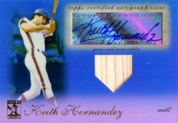 Keith Hernandez Authentic Autograph Bat Card