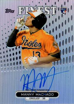 2013 Topps Finest Refractor Autographs Manny Machado Rookie Card
