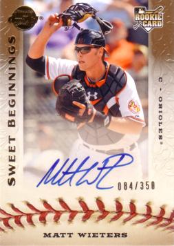 2009 Upper Deck Matt Wieters Autograph Baseball Rookie Card