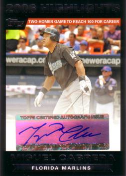 Miguel Cabrera Autograph Card