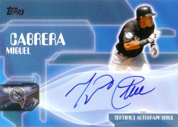 Miguel Cabrera Authentic Autograph Card