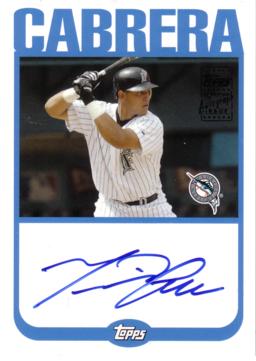 Miguel Cabrera Authentic Autograph Card