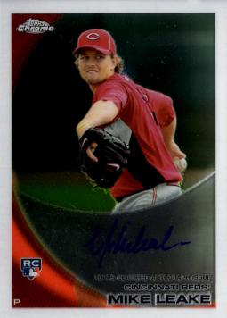 2010 Topps Chrome Mike Leake Autograph Baseball Rookie Card