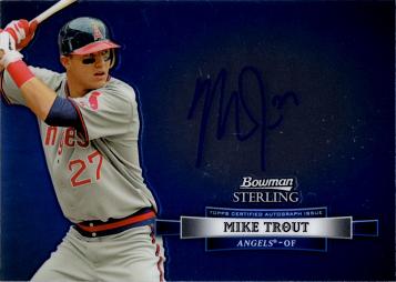 2012 Bowman Sterling Mike Trout Certified Autograph Baseball Card