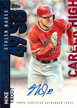 2015 Topps Mike Trout Autograph Baseball Card