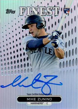 Mike Zunino Topps Finest Refractor Autograph Rookie Card