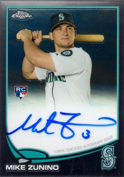 2013 Topps Chrome Mike Zunino Autograph Rookie Card