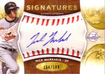 Nick Markakis Authentic Autograph Card