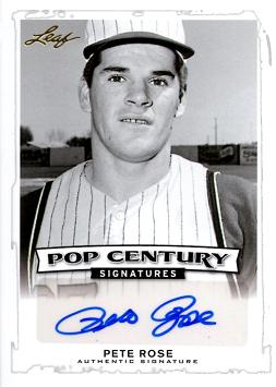 2014 Leaf Pete Rose Certified Autograph Baseball Card