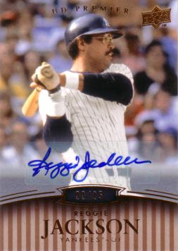 Reggie Jackson Authentic Autograph Card
