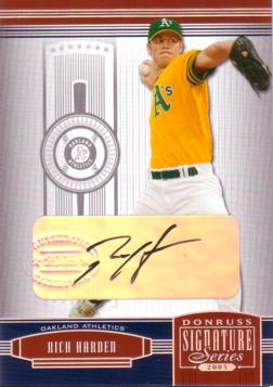 Rich Harden Authentic Autograph Card