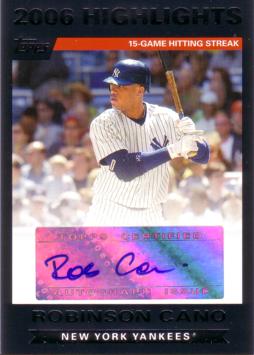 Robinson Cano Authentic Autograph Card
