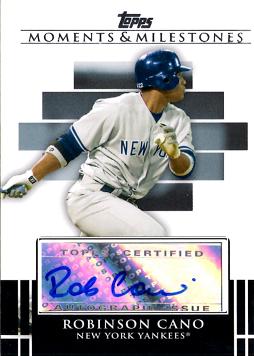 Robinson Cano Certified Autograph Card