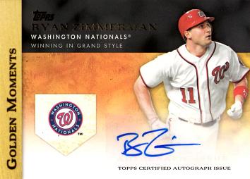 Ryan Zimmerman Certiffied Autograph Baseball Card