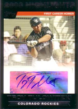 Troy Tulowitzki Authentic Autograph Card