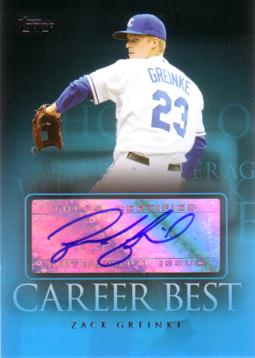 Zack Greinke Authentic Autograph Card