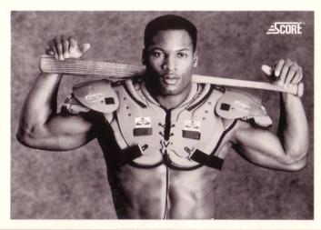 Bo Jackson Baseball Football Black and White Card